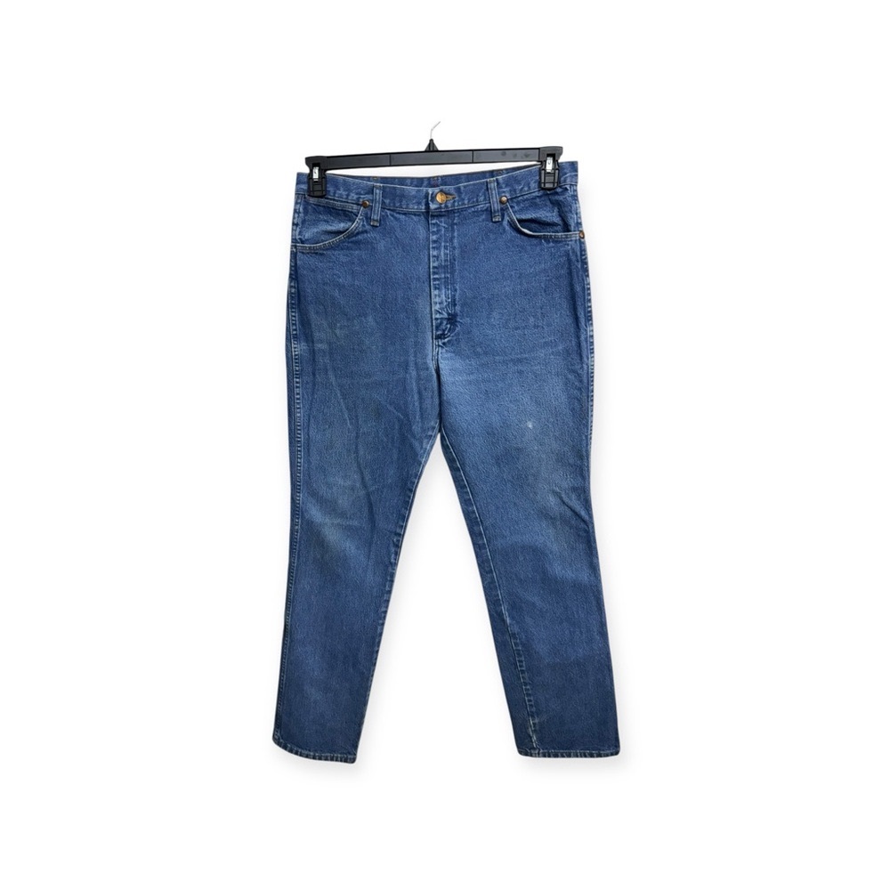 Wrangler Blue Straight Work Jeans‎ Classic Denim Style
